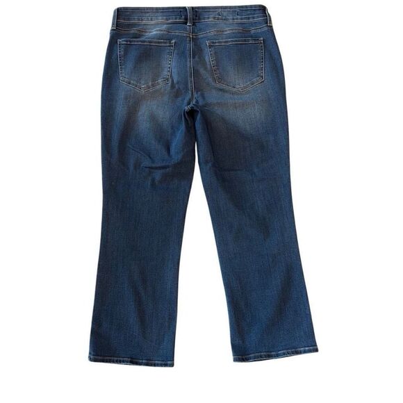 NYDJ Womens Lift Tuck Distressed Marilyn Straight Leg Ankle Jeans Blue Size 10 - Picture 2 of 7